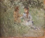 The woman and children are in the park Berthe Morisot